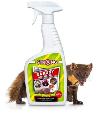 ODSTRASZACZ NA KUNY DO SAMOCHODU I DOMU SPRAY PRZECIW KUNOM STRONG 500 ML