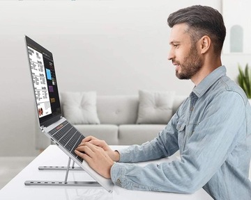 РЕГУЛИРУЕМАЯ ПОДСТАВКА ДЛЯ НОУТБУКА MACBOOK ПЛАНШЕТА АЛЮМИНИЕВАЯ