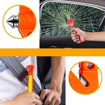 ZBIJAK DO SZYB Z PRZECINAK DO PASÓW BEZPIECZEŃSTWA, MŁOTEK AWARYJNY DO AUTO