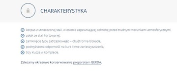 Gerda KSM S45AH60 Водонепроницаемый навесной замок с длинным стержнем