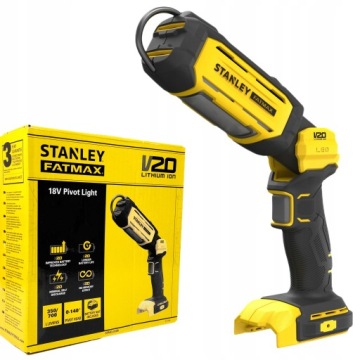 АККУМУЛЯТОРНАЯ ЛАМПА STANLEY FATMAX V20 18V ДЛЯ МАСТЕРСКОЙ SFMCL050B 3LED SOLO