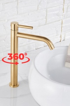 ВАННАЯ КОМНАТА НАСТОЛЬЧИК Смеситель для умывальника ЛАТУНЬ ЗОЛОТО ARI