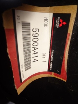 MITSUBISHI ASX 10- KAPOTA KRYT MOTORU ORIG.