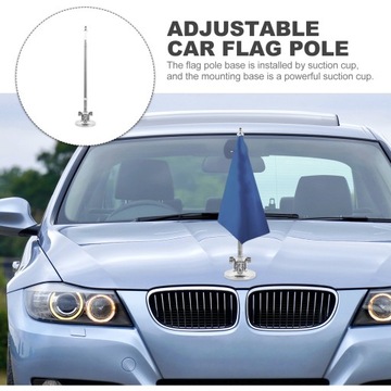 МЕТАЛЛИЧЕСКАЯ ФЛАГОВАЯ ПОДДЕРЖКА ДЛЯ АВТОМОБИЛЬНОЙ МАЧТЫ С ПРИСОСКОЙ