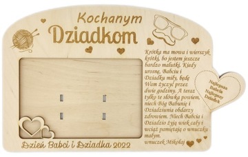 RAMKA na ZDJĘCIE 10x15cm Dzień Babci Dziadka