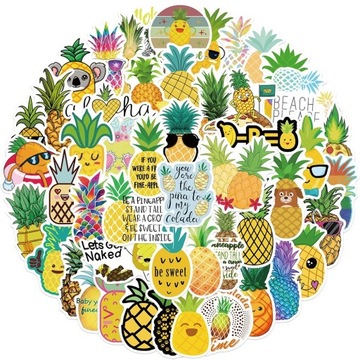 NAKLEJKI WLEPY STICKERS BOMB MIX ANANAS 50 szt