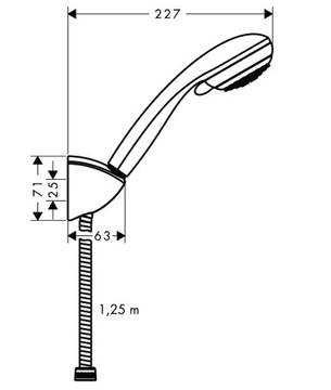 СМЕСИТЕЛЬ ДЛЯ ВАННЫ GROHE BAULOOP + ДУШ HANSGROHE