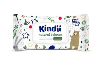 Chusteczki nawilżane Kindii Natural Balance 1 x 60 szt.