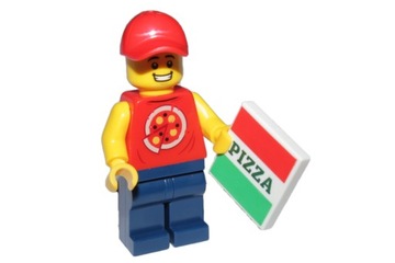 D9*LEGO FIGURKA DOSTAWCA PIZZY + PIZZA NOWE