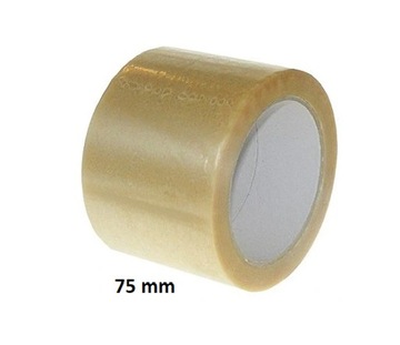 75mm/60y TAŚMA PAKOWA KLEJĄCA SZEROKA CLEAR MOCNA