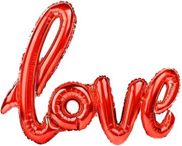 Balon foliowy NAPIS LOVE WALENTYNKI dekoracja urodziny miłość
