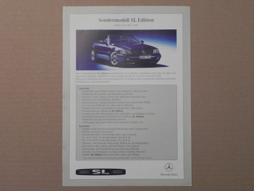 Prospekt - MERCEDES SL-KLASSE R129 EDITION - CENNIK - 2000 r