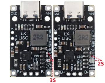BMS Li-Ion QC зарядное устройство 15 Вт 2S USB-C балансир 8,4 В