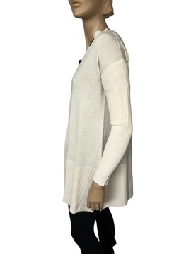 Max Mara WEEKEND Kremowy CARDIGAN WEŁNA SILK-L