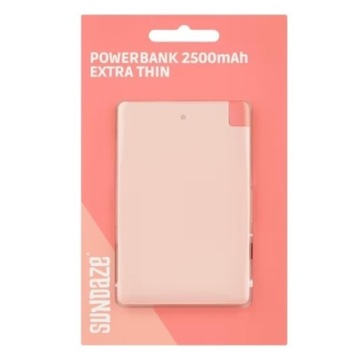 MAŁY POWERBANK KIESZONKOWY MINI iPhone 2500 mAh RÓŻOWY