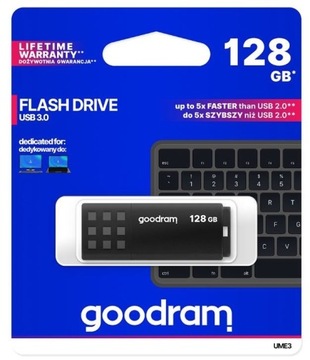 Флеш-накопитель GOODRAM UME3 128 ГБ USB 3.0 черный