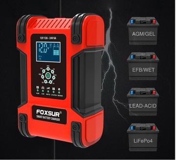 REGENERATOR BATERII 24V/5A 12V 12A +ładowarka