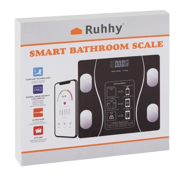 Весы для ванной комнаты Аналитические интеллектуальные ЖК-дисплеи 180 кг Электронные с Bluetooth