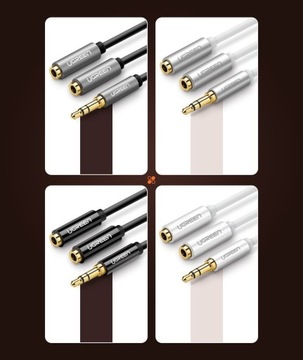 КАБЕЛЬ РАЗДЕЛИТЕЛЬ UGREEN С МИНИ-ДЖЕКОМ 3,5 ММ — 2x МИНИ-ДЖЕК (МАМА)