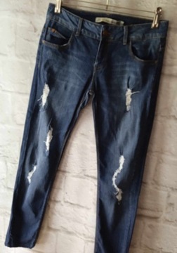 Spodnie jeansowe Zara przetarcia rozm. EUR 36