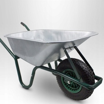 Практичная оцинкованная садовая тачка 120л 250кг