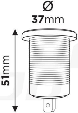 АВТОМОБИЛЬНОЕ ЗАРЯДНОЕ УСТРОЙСТВО ДЛЯ МОТОЦИКЛА USB QC + USB-C
