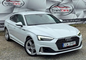 Audi A5 F5 Sportback Facelifting 2.0 40 TDI 204KM 2022 Audi A5 Sportback 2.0 204 KM F. Vat 23 Virtual bezwypadkowa serwisowana Za