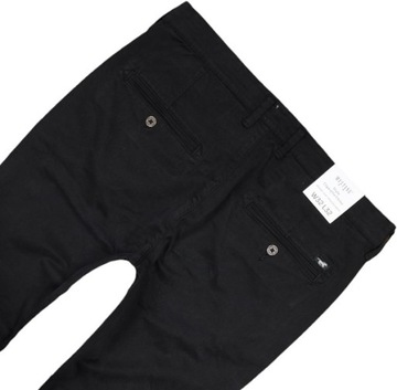 MUSTANG CIGARETTE CHINO slim nohavice bavlnené rúrky BLACK W32 L32