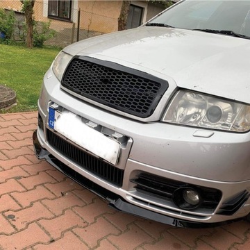 Разделитель переднего бампера New Cupra Bat-Lip 3 шт./Блестящий черный, универсальный