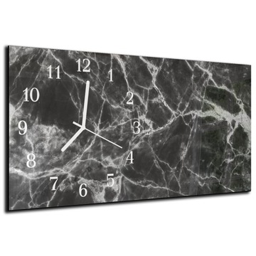zegar na szkle na ścianę szkło 60x30cm hart marmur