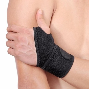 OPASKA NEOPRENOWA NA NADGARSTEK RĘKĘ CZARNA STABILIZATOR ZAPINANY NA RZEP