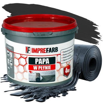 MEMBRANA IZOLACYJNA PAPA W PŁYNIE PAPA BLACHA BETON GRAFIT 4 KG 5 KOLORÓW