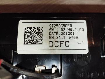 KIA NIRO 2019 ŘÍZENÍ PANEL KLIMATIZACE