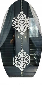ZAWIESZKA AŻUROWA OZDOBA AŻUR ORNAMENT GIRLANDA GLAMOUR WZÓR 12 KRYSZTAŁEK