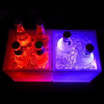 LED CUBE КОНТЕЙНЕР ОХЛАДИТЕЛЬ ДЛЯ БУТЫЛОК ВЕДРО