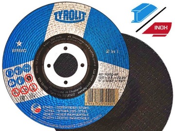 Tarcza tarcze do cięcia metalu 125x2,5 TYROLIT 223022 BASIC 2w1 125 x 2,5
