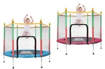 Trampolina dla dzieci okrągła z siatką do domu i ogrodu 140 cm
