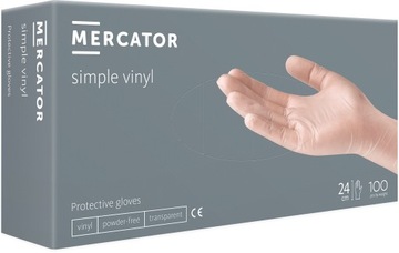 RĘKAWICZKI RĘKAWICE MERCATOR WINYLOWE 100 szt. M