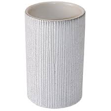 Kubek łazienkowy srebrny Stripes
