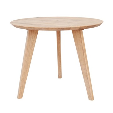 OKRĄGŁY STOLIK KAWOWY ŁAWA DĘBOWA 50X50 CM STYL MINIMALISTYCZNY ORBETELLO