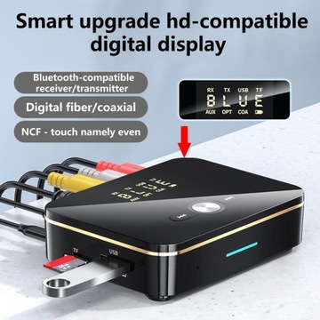 Kompatybilny z Bluetooth 5.0 Adapter FM Stereo AUX