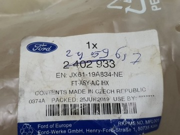 FORD FOCUS MK4 ШЛАНГ КОНДИЦИОНЕРА ВОЗДУХА JX61-19A834-NE