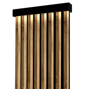 LAMELE NA PŁYCIE 50 CM ŚCIENNE KARNISZ Z OŚWIETLENIEM LED ZESTAW