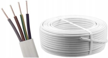PRZEWÓD PŁASKI YDYP 4X1,5 UŻYWANY 450/750V 1MB KABEL PRĄDOWY NA METRY