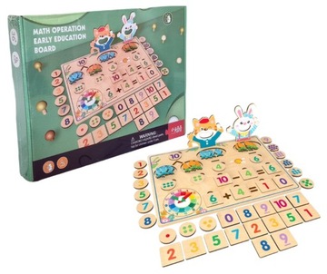 TABLICZKA MNOŻENIA GRA DREWNIANA MONTESSORI NAUKA