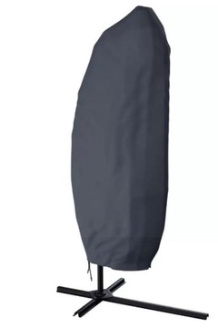 БОЛЬШОЙ СКЛАДНОЙ САДОВЫЙ ЗОНТ 350см С РУЧКОЙ, СВЕТЛО-СЕРЫЙ + КРЫШКА