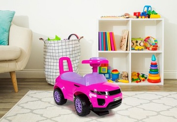 Детский автотолкатель, Range Rover, звуки, розовый, для девочек