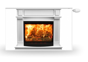 MATA MAGNETYCZNA na kaloryfer 121x70 ELEGANCKI KOMINEK OGIEŃ