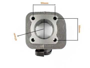 КОМПЛЕКТ ЦИЛИНДР + ГОЛОВКА. 2T 80CC (47мм) (поворот 10мм)