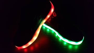 ДЕТСКИЕ ТУФЛИ SHUFFLE DANCE ЧЕРНЫЕ С LED-СВЕТОДИОДАМИ 28